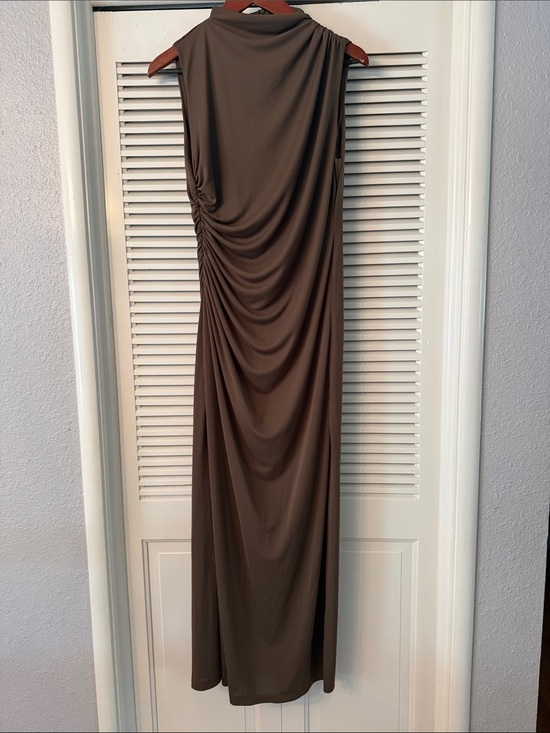 Zara Dresses & Skirts - Zara Brown Ruched Maxi Skirt